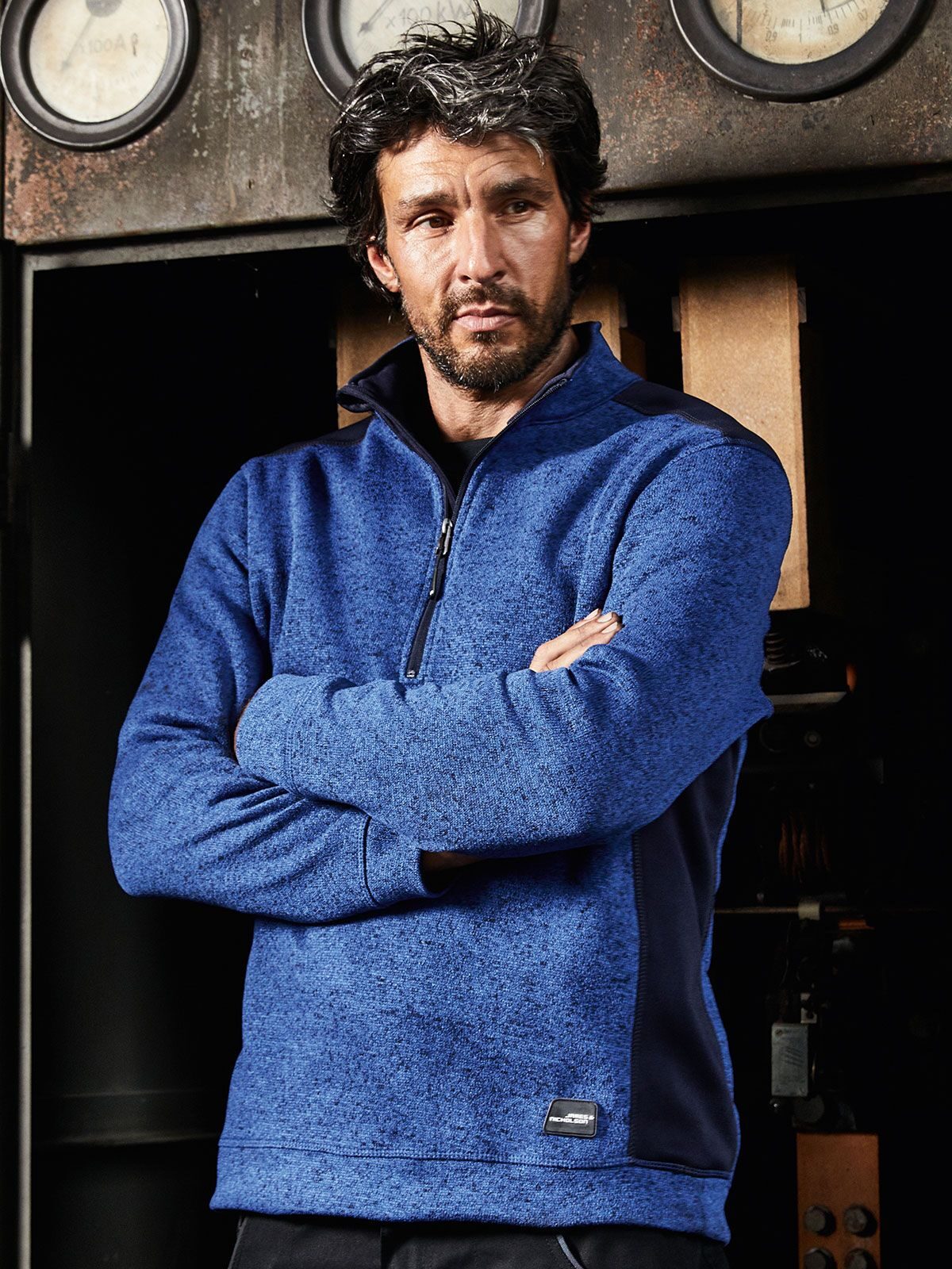 Men's Knitted Workwear Fleece Half-Zip - Strong