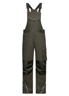 Workwear Pants With Bib - Solid