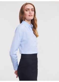 Ladies' Long Sleeve Tailored Herringbone Shirt